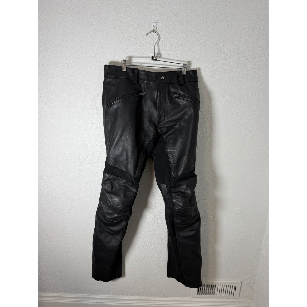 First Gear Leather Motorcycle Pants Motocross Riding Safe Race Size 34 Armor TPG